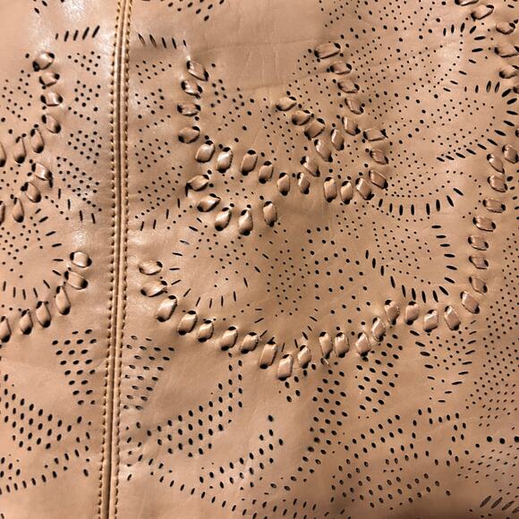 NEW Lauren Ralph Lauren Black Label Tooled Leather Pencil Skirt Sz 10 Brown Luxe - Picture 9 of 13